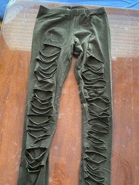 Amante Women's Ripped Leggings  size s